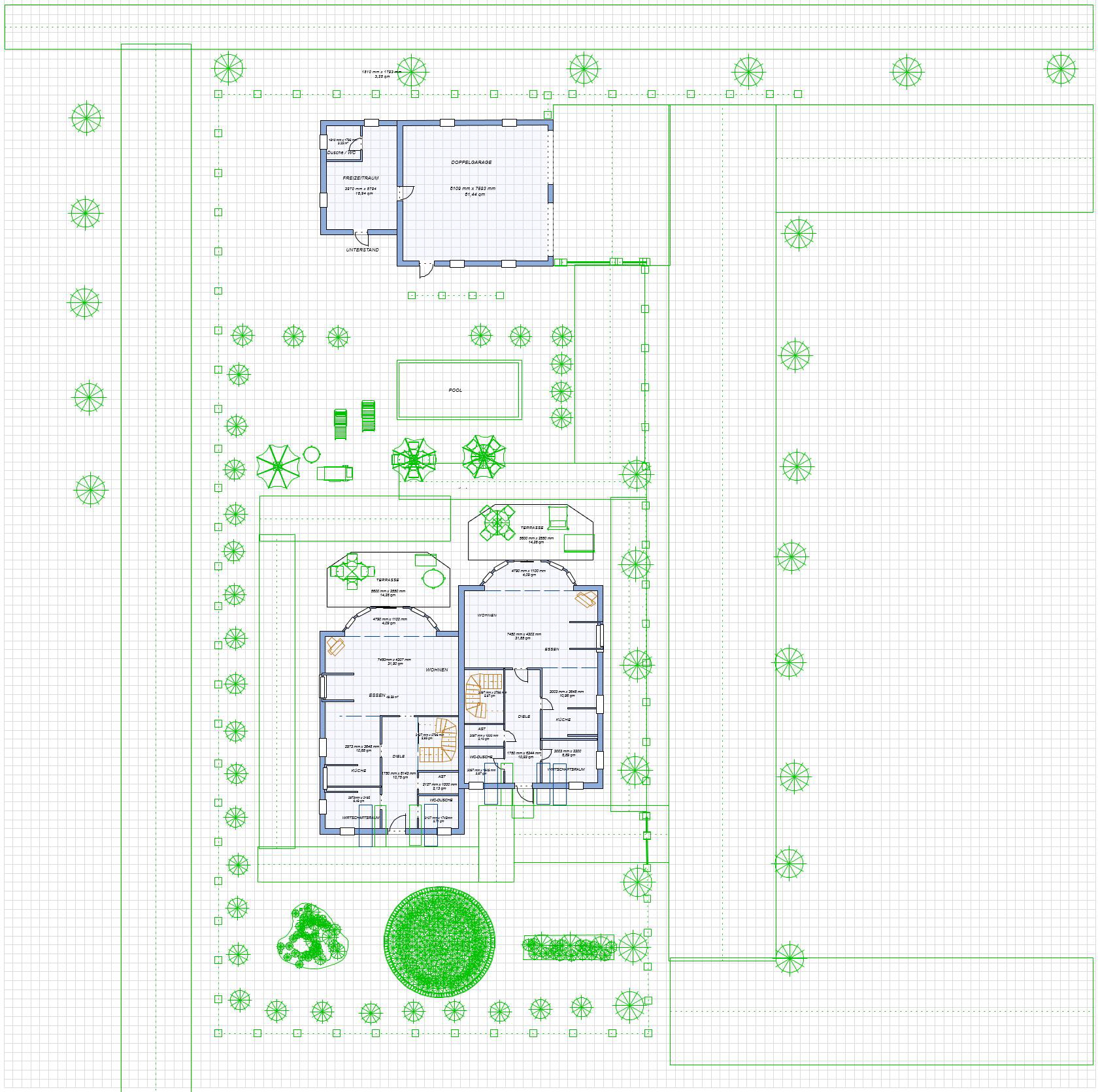 DOPPELHAUS   EG  mit LANDSCHAFT